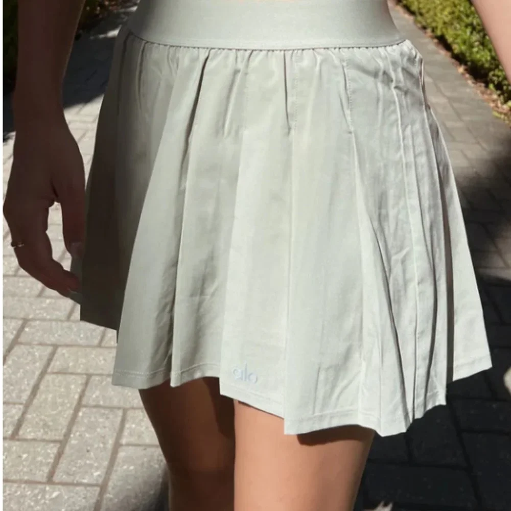 🎾 ALO Varsity Tennis Skort | Size L | LIMESTONE 🎾